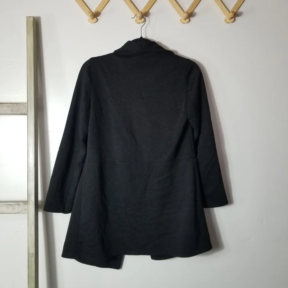 MAX STUDIO WOMEN'S BLACK LONG BLAZER CARDIGAN SIZE SMALL - Picture 2 of 15